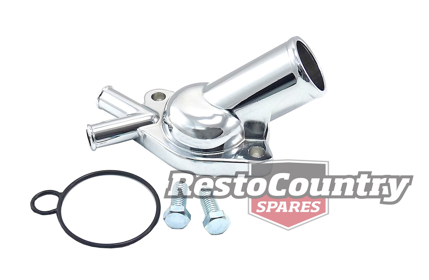 Holden Chrome V8 TWIN Pipe Thermostat Housing Water Outlet 253 308 O-Ring Seal - 102065