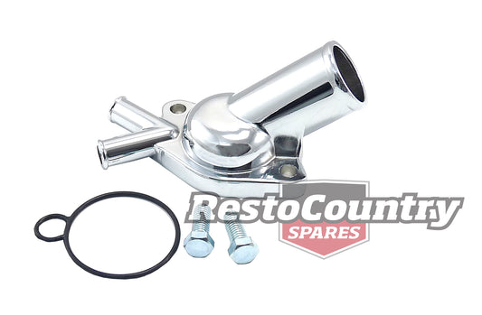 Holden Chrome V8 TWIN Pipe Thermostat Housing Water Outlet 253 308 O-Ring Seal - 102065