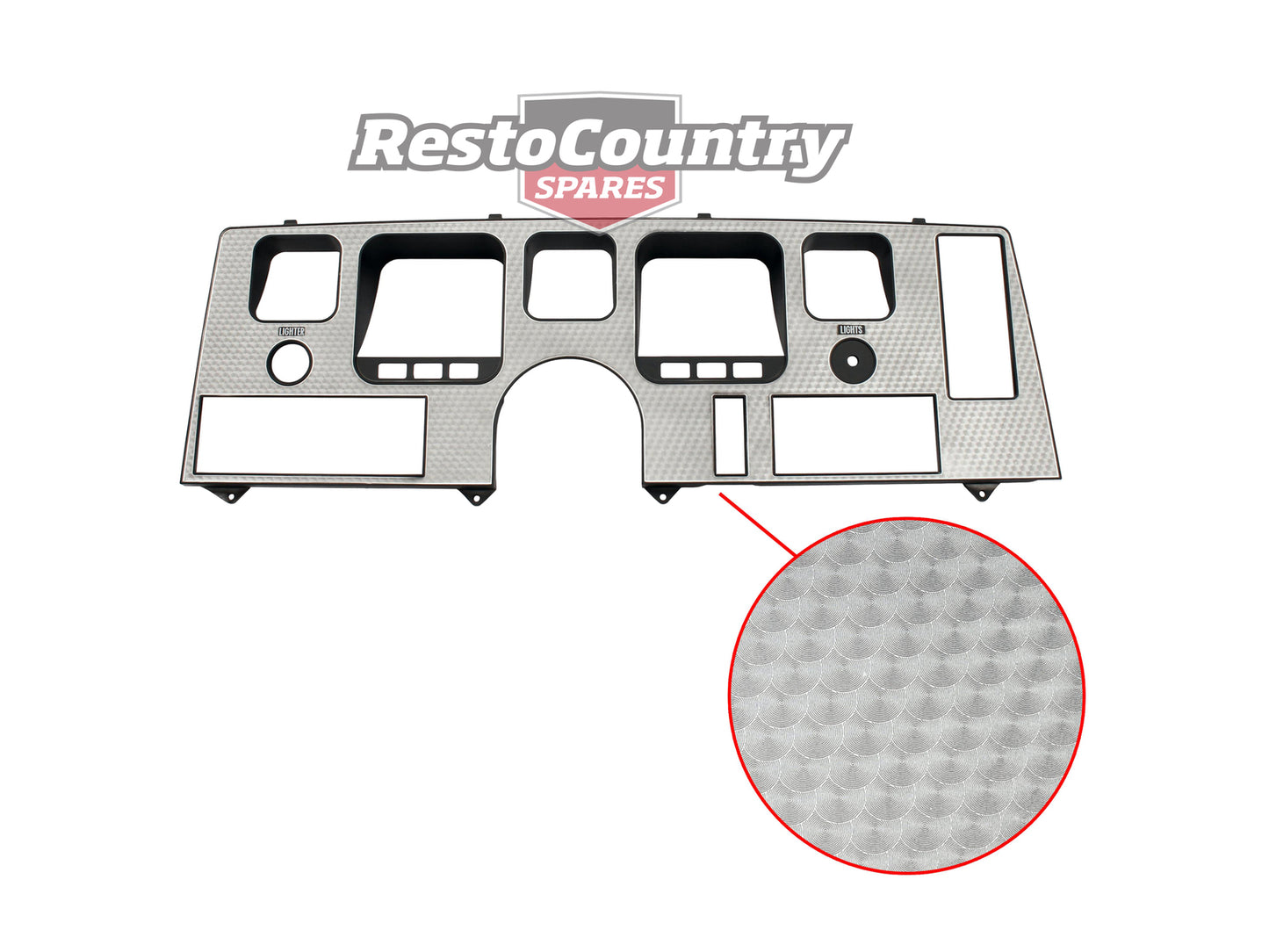 Holden HQ GTS Dash Fascia Facia Silver Fish Scale NEW instrument cover - 2815985
