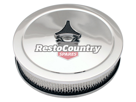 "Chrome Air Cleaner 9"X2" Holley Standard Base - 456-921"