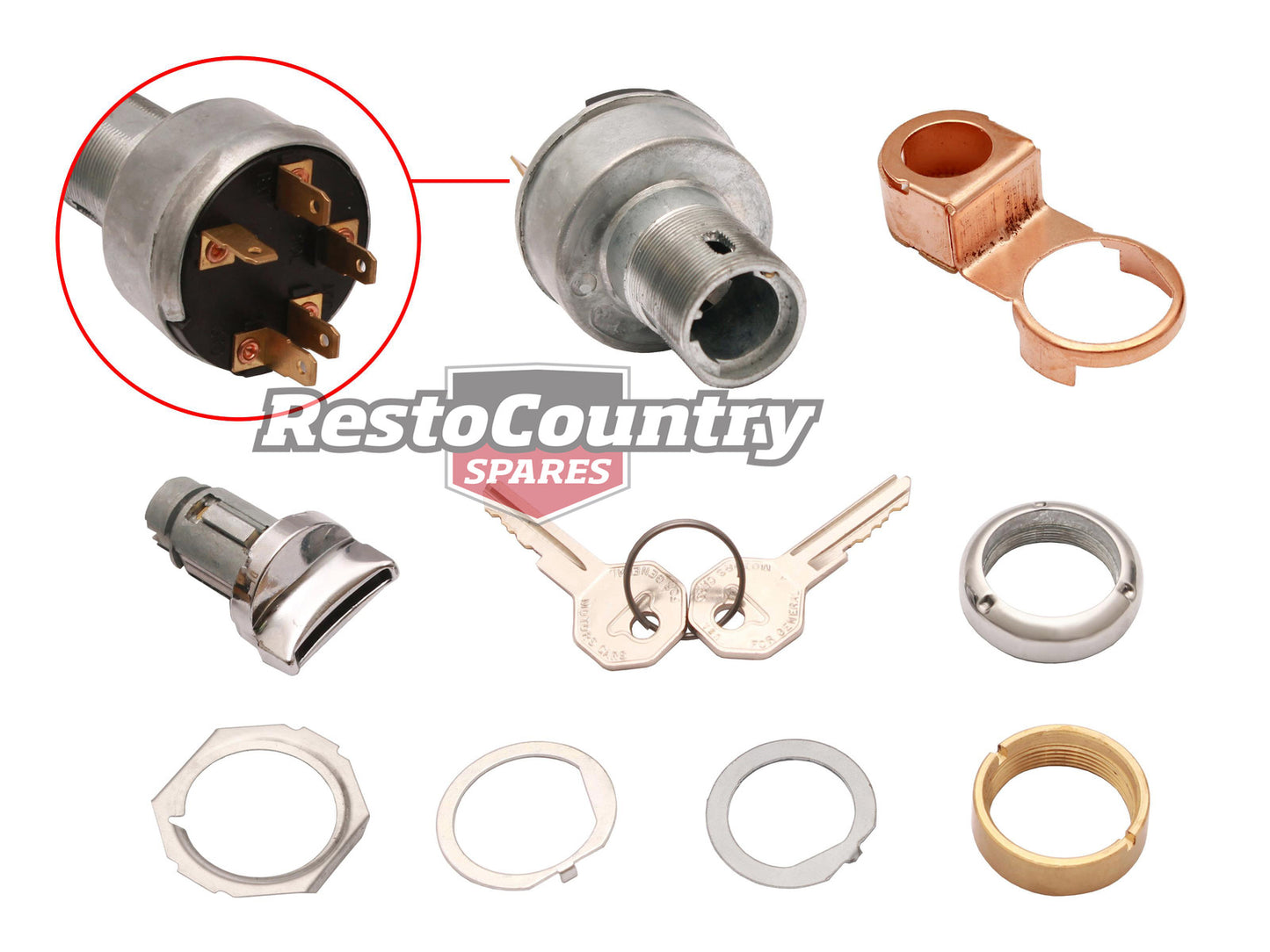 Holden Ignition Switch + Barrel / Lock + Keys FE FC FB EK EJ EH HK HT HG LC - 7424302KIT