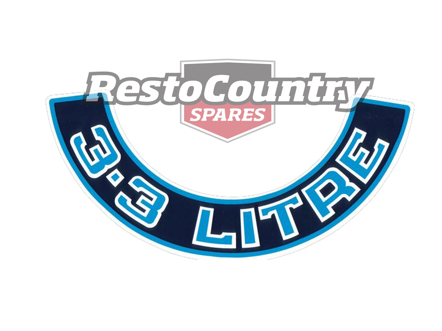 Holden Air Cleaner Decal WB VC VH 6cyl 3.3 Litre Blue 92004628 sticker label - 92004628