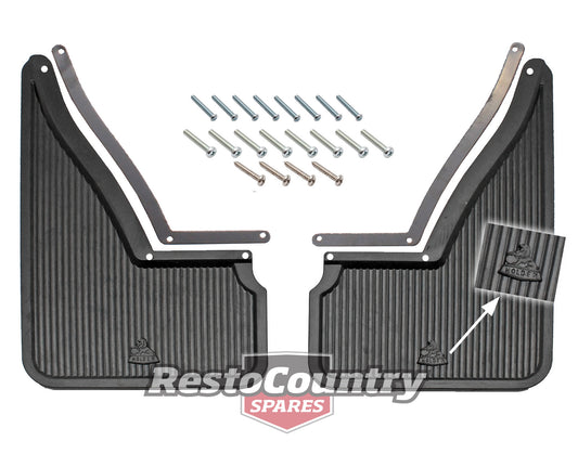 Holden Front Mud Flaps all HQ HJ HX HZ WB 'Holden Logo' Mudflaps Sed Ute Van Wag Cpe - 92021177
