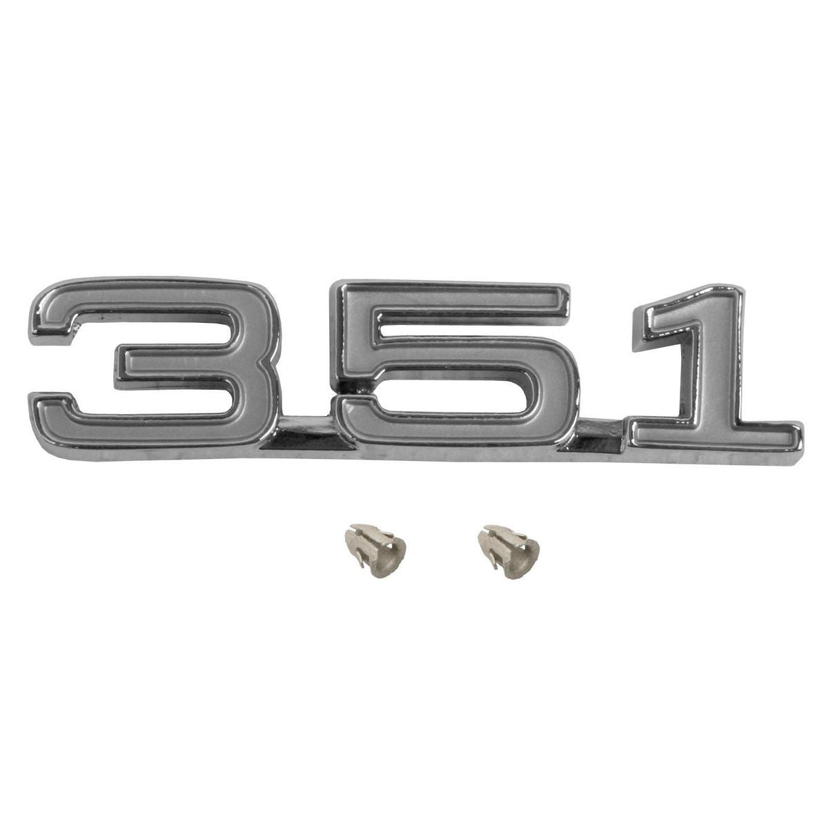 Ford Chrome "351" Fender / Guard Badge x1 ZC ZD Fairlane