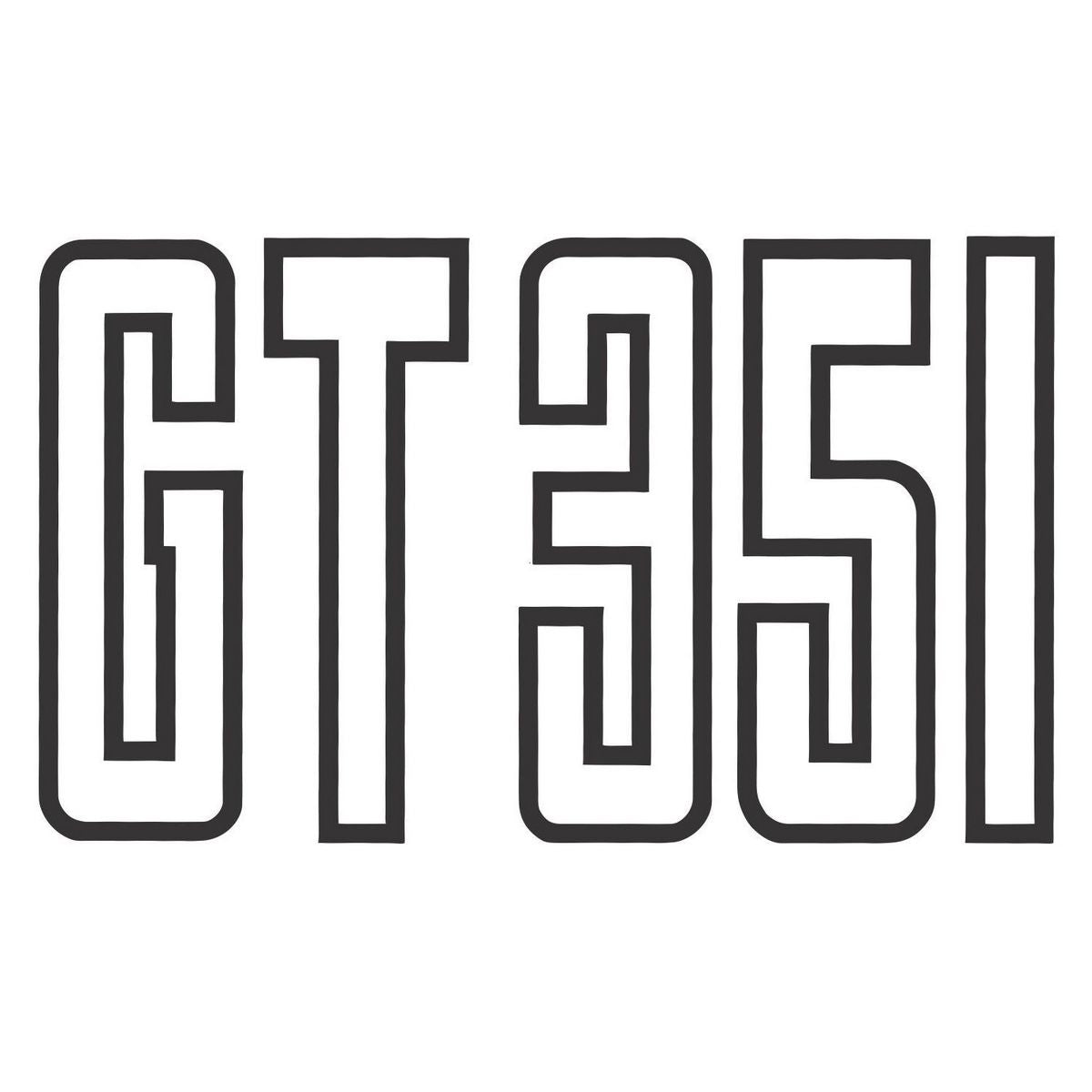 Ford 'GT 351' Guard / Fender Decal BLACK XB GT sticker badge label