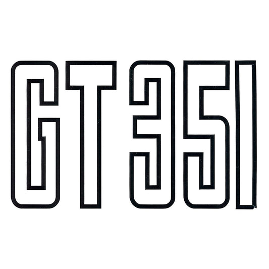 Ford 'GT 351' Boot Decal BLACK XB GT  sticker  emblem  trunk  label