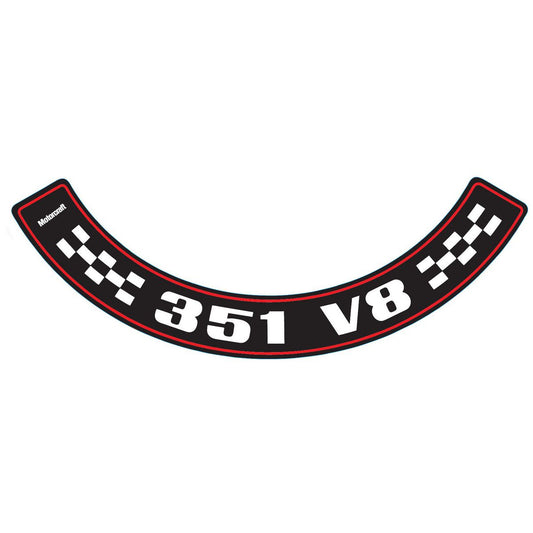 Ford Air Cleaner Decal '351 V8' LARGE XA XB Falcon ZF ZG Fairlane sticker 5.8