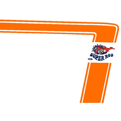 Ford Body Decal Stripe Kit XW Falcon Sedan GT ORANGE Non Reflective super roo