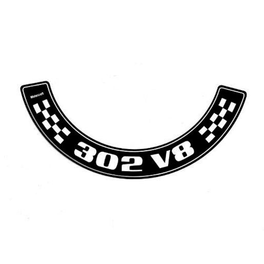 Ford - 302 V8 - Small Engine Air Cleaner Decal Falcon XA XB Fairlane ZF ZG filter