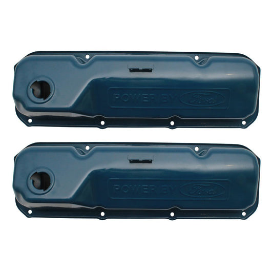 Ford 'POWER BY FORD' Rocker Covers PAIR XW XY XA 'D' Block Cleveland