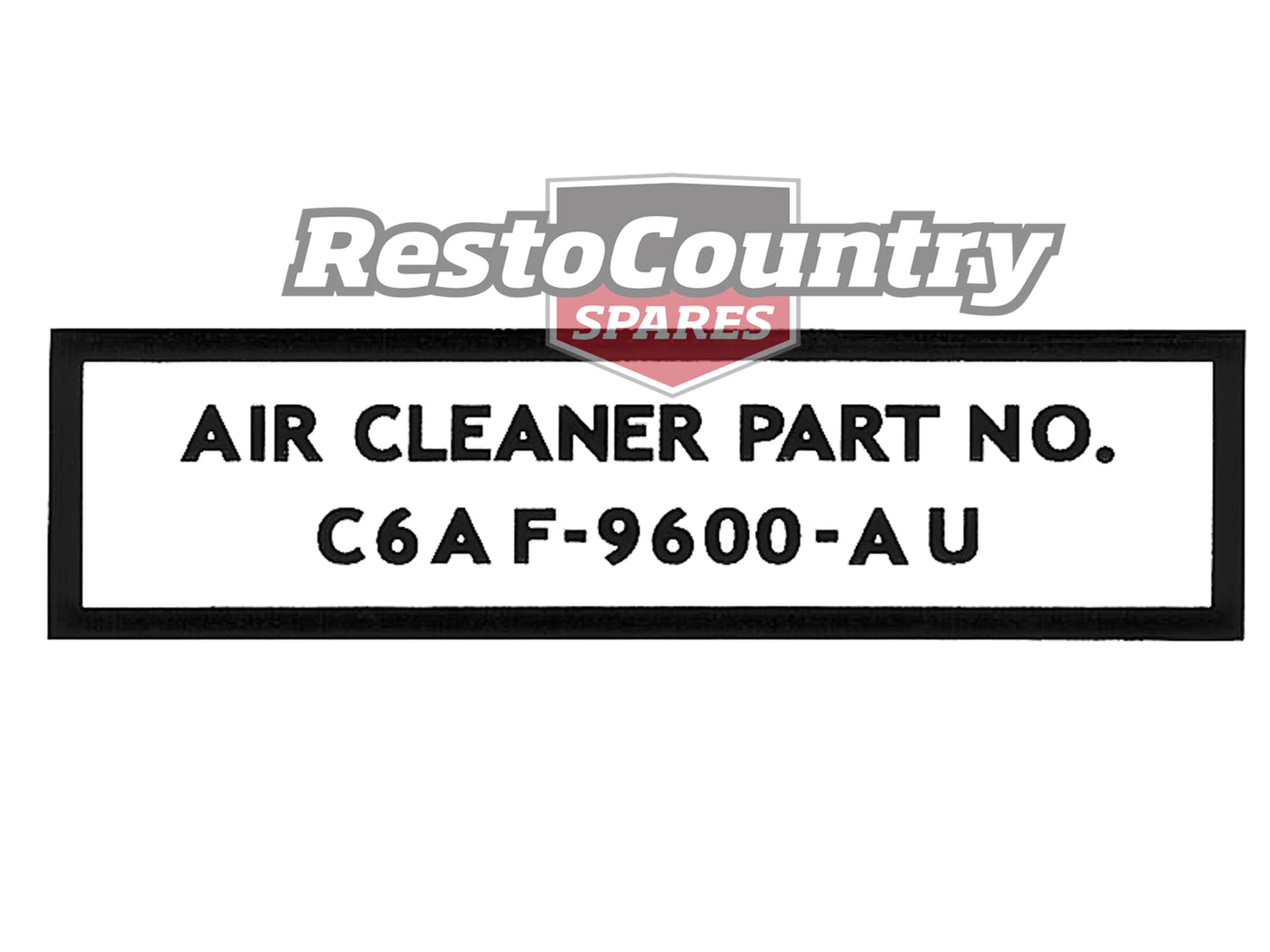 Suit Ford Air Cleaner Part Number Decal XR GT sticker filter label - AD2000C