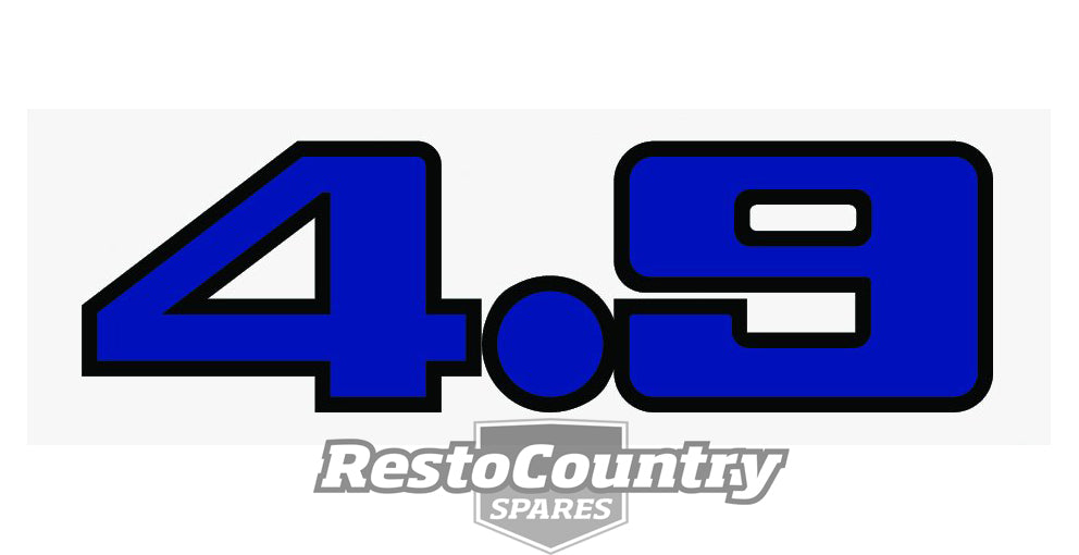 "Ford V8 Air Cleaner / Rocker Cover Decal Blue "4.9" XD XE ZJ ZK filter engine - AD2001"