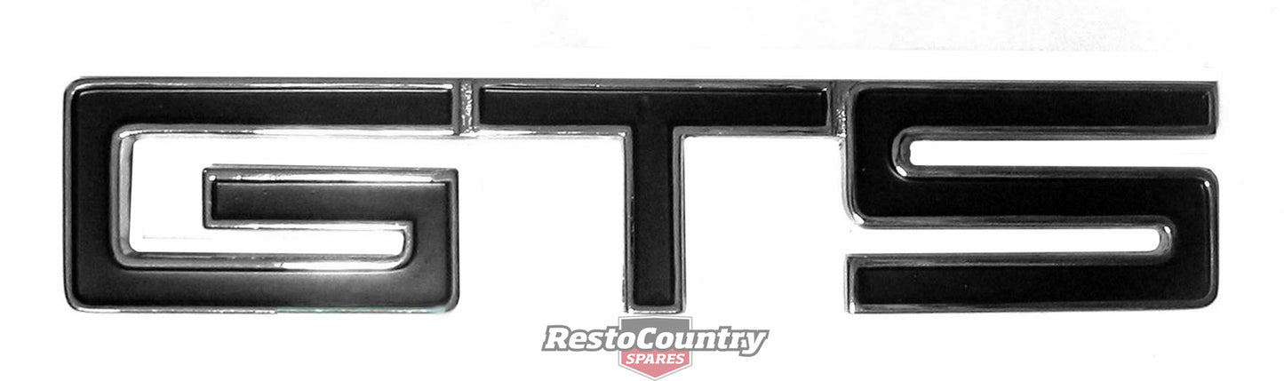 Holden - GTS -  Badge Black x1 HK HT Monaro Guard + Boot lid fender trunk - B1006