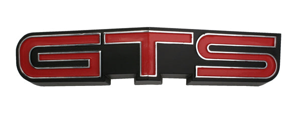 Holden HQ GTS Metal Grille Emblem Badge Alloy die cast chrome/red finish - B1010