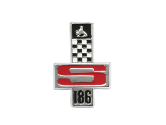 "Holden "186s" Badge x1 HR HG GTS 6Cyl Fender or Boot trunk guard emblem flag - B1040"