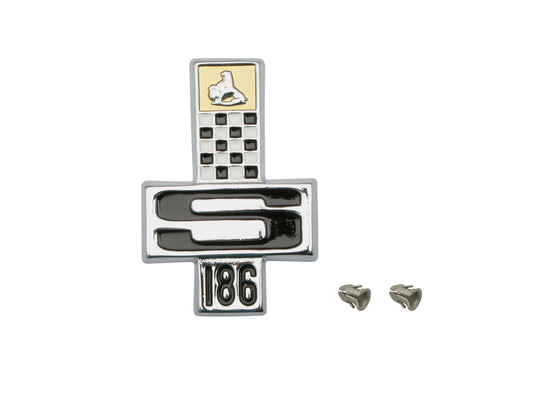 Holden HK HT HG "186 S" Badge x1 Suit Guard/Fender Emblem - B1042