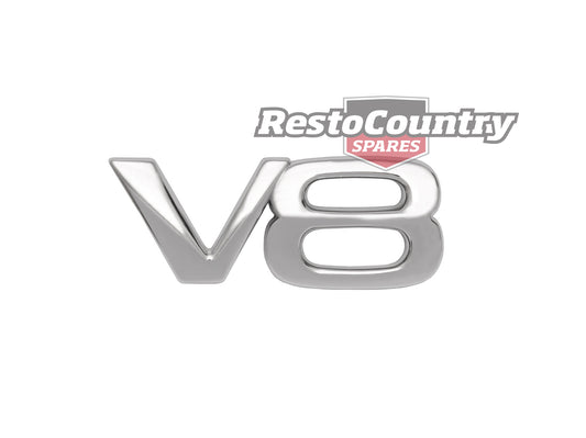 "Holden Commodore "V8" Guard /Fender Badge VS VT 5.0 Series 1 silver 304 - B1070"