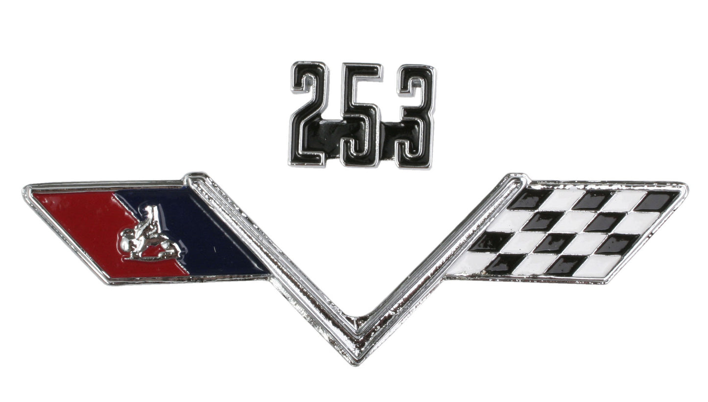 Holden HT HG Emblem / Badge - 253 - +Flags +Clips V8 Monaro GTS Sedan Coupe - B1089