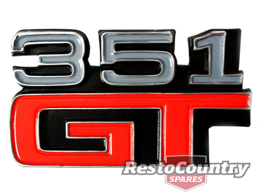 Ford '351 GT' Badge - Fender / Guard or Coupe Rear Panel XA GT emblem boot - B2019