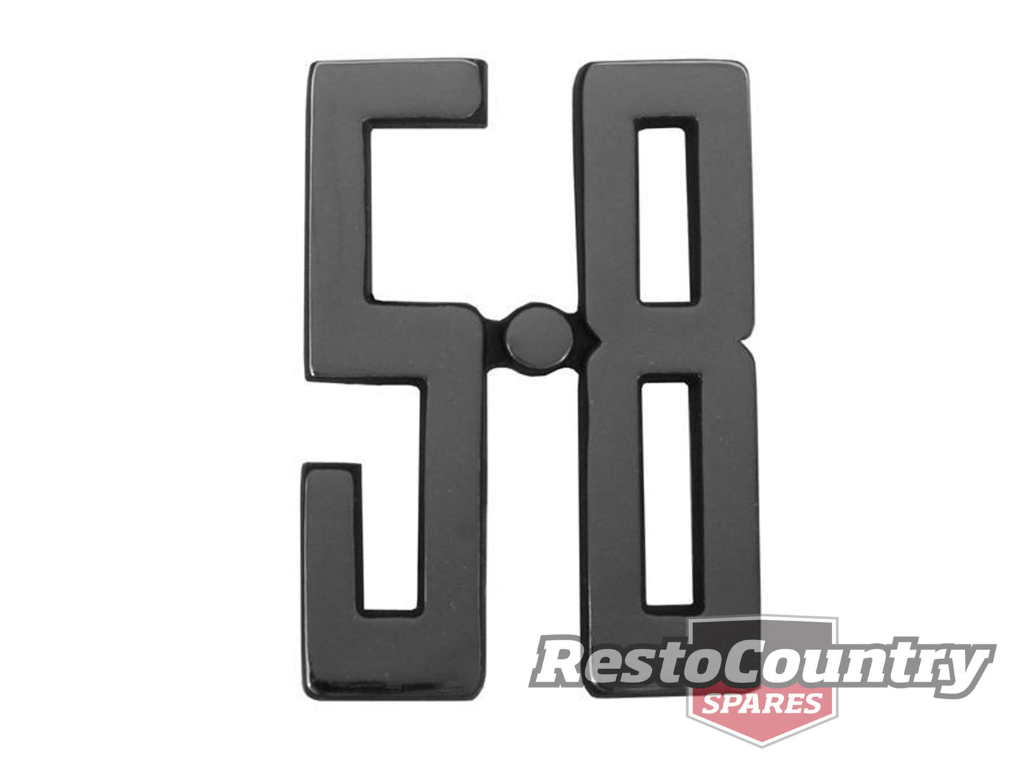 Ford 5.8 ltr litre Silver / Chrome Guard Badge x1 XC ZH Falcon Fairlane fender Pin on - B2023