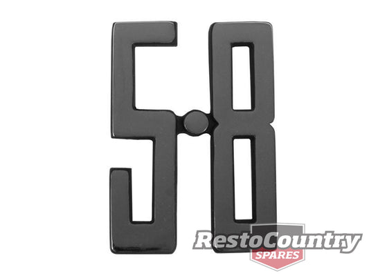 Ford 5.8 ltr litre Silver / Chrome Guard Badge x1 XC ZH Falcon Fairlane fender Pin on - B2023