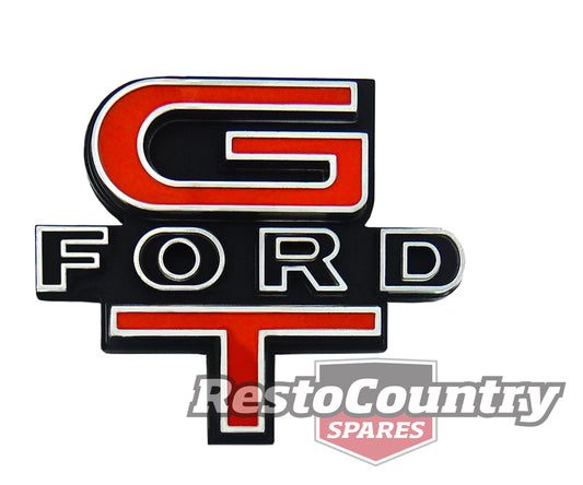 Ford XW 'GT' Falcon Grille Badge + Fitting Clips  emblem  grill - B2032