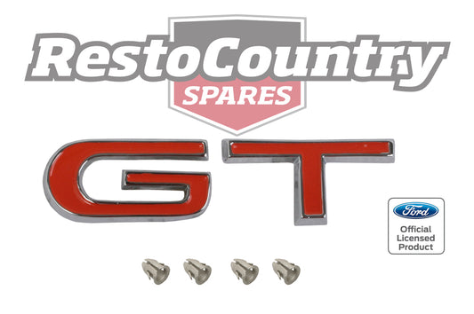 Ford 'G' 'T' Letters Badge Fender / Guard or Boot XW orange emblem GT - B2033