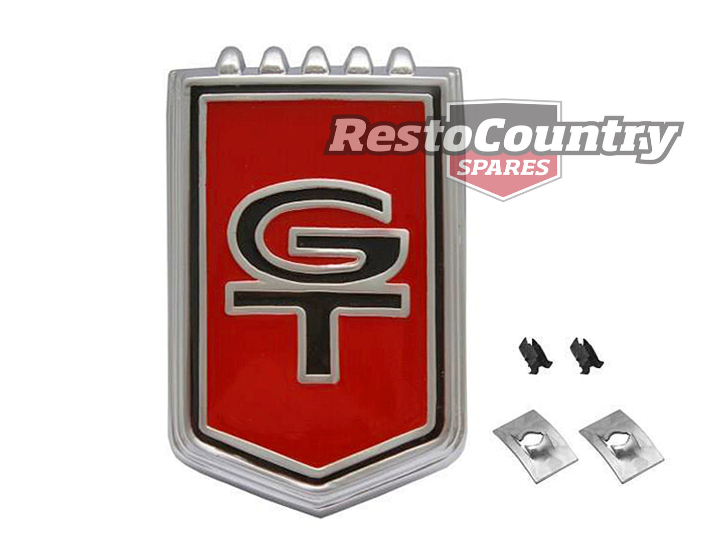 Suit Ford 'GT' Shield Badge Fit Grille or Roof or Boot x1 XR GT emblem - B2037