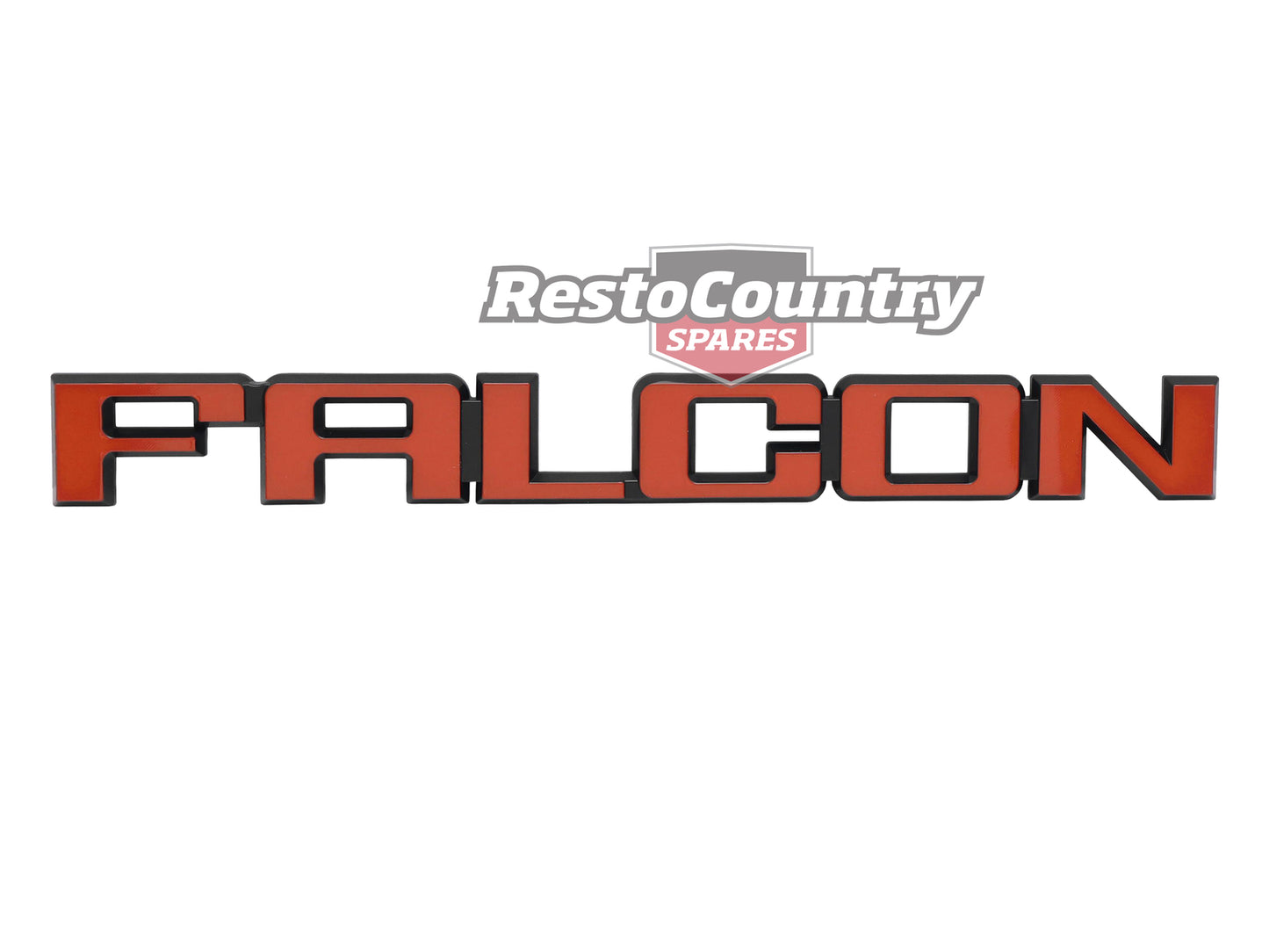 Ford "FALCON" XD XE XF Boot or Tailgate Badge RED Sedan Wagon Ute - B2062