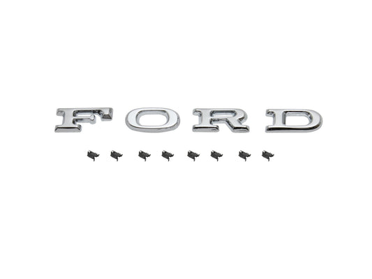 Ford Badge - F O R D - Letters +Clips Bonnet / Tailgate XA XB ZF ZG - B2103