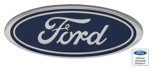 Ford Oval Grille Badge "Ford" XC XD ZH 4/78 Onwards with Adhesive blue grill - B2106