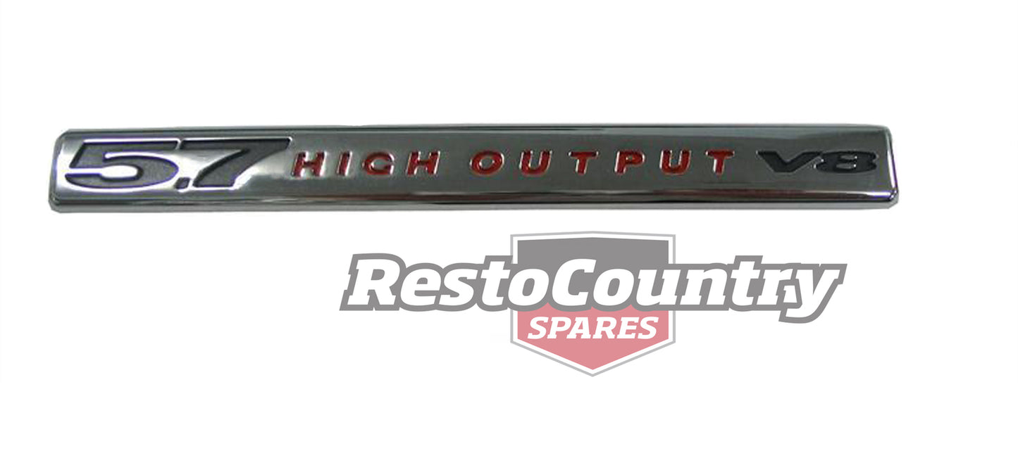 Holden Commodore Chrome 5.7 High Output V8 Badge x1 VT VX Guard Gen 3 - B4023