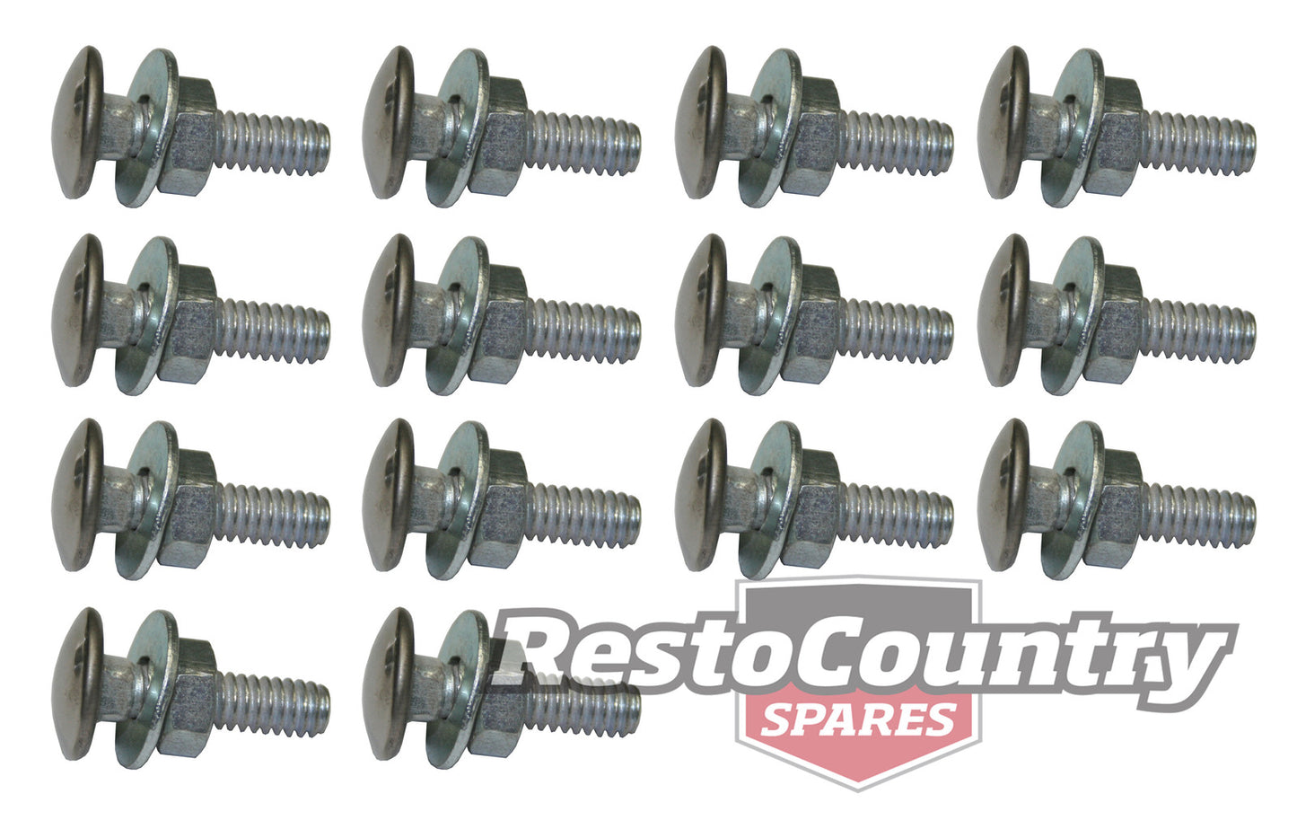 Holden Bumper Bar Bolt Kit x14 HK HT HG Ute Van Front + Rear nuts dome coach - BB1006C