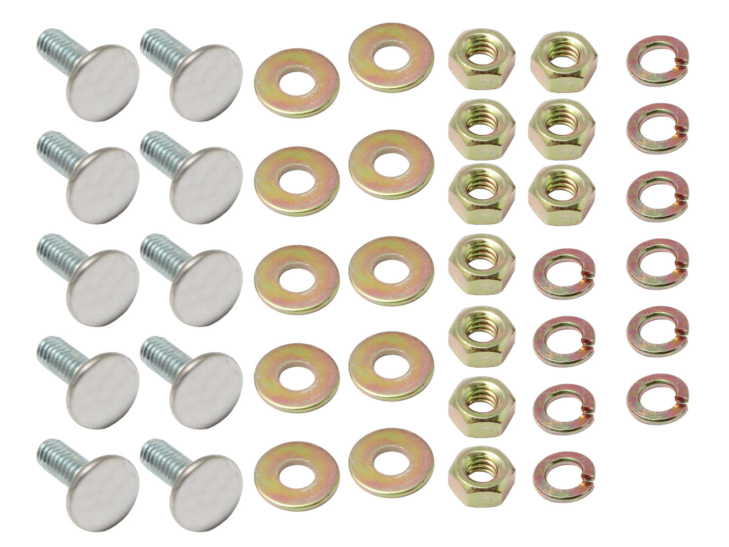 Holden Rear Bumper Bar Bolt Kit x10 HK HT HG Sedan Wagon Monaro dome nut washer - BB1006G