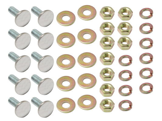 Holden Rear Bumper Bar Bolt Kit x10 HK HT HG Sedan Wagon Monaro dome nut washer - BB1006G