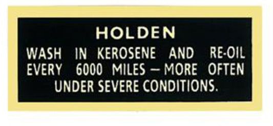Holden Oil Filler Cap Decal EH HK HT HG HQ NEW  sticker  label - BD1041