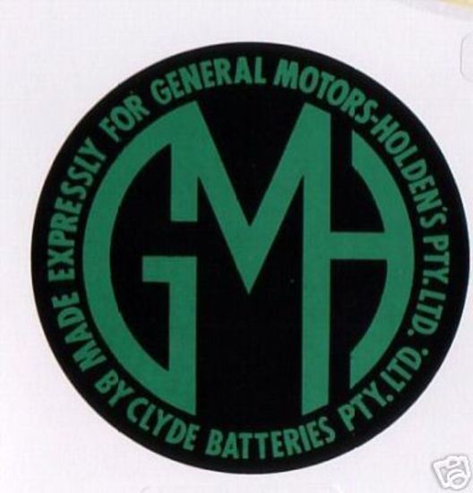 Holden - GMH - Battery Decal to Suit 48-215 FJ FE FC FB EK EJ EH sticker - BD1042