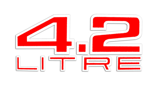 "Holden V8 "4.2 Litre" Air Cleaner Decal  Torana LH SLR HJ GTS engine sticker - BD1050"