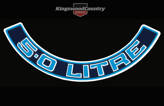 Holden WB +Commodore VC VH VK VL 5.0 litre Engine Blue Air Cleaner Decal - BD1060