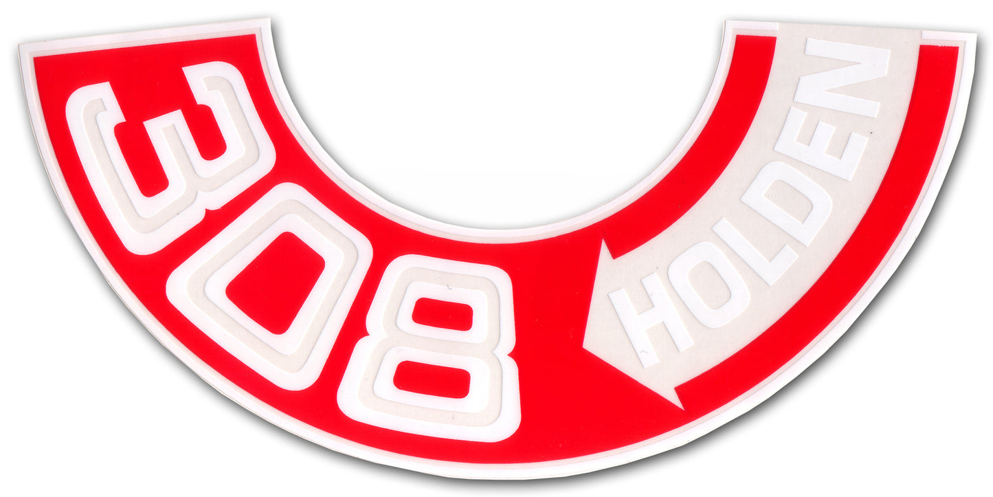 "Holden V8 "308 Holden" Air Cleaner Decal HT HG HQ Air Cleaner 5.0 - BD1066"