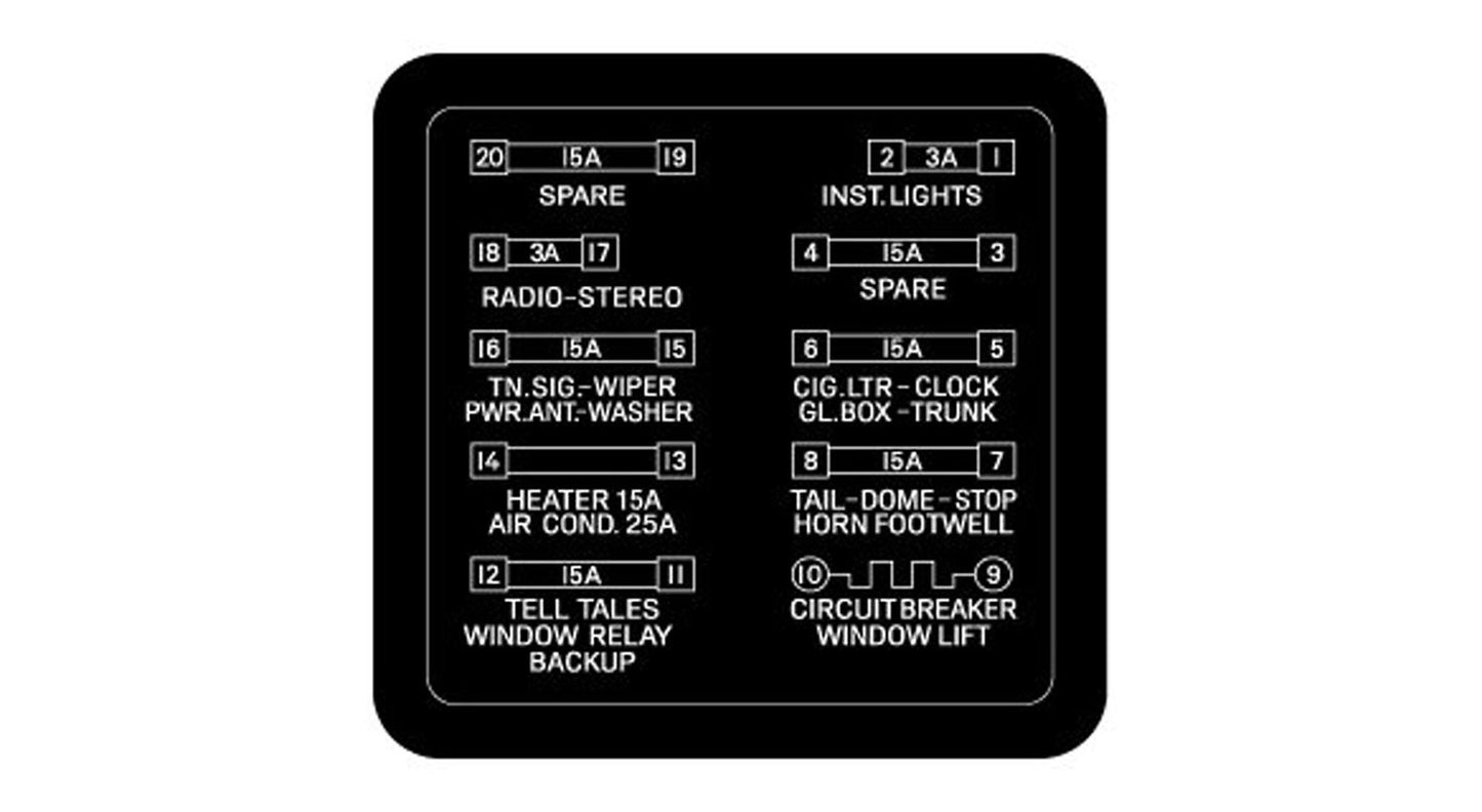 Holden Fuse Lid Cover Decal HQ HJ  sticker  label  wiring - BD1202