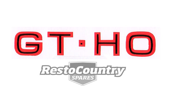 "Ford "GT HO" Glove Box Decal XT GT red/orange compartment sticker dash - BD4225"