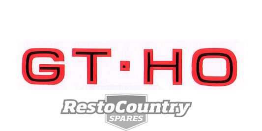 "Ford "GT HO" Glove Box Decal XT GT red/orange compartment sticker dash - BD4225"