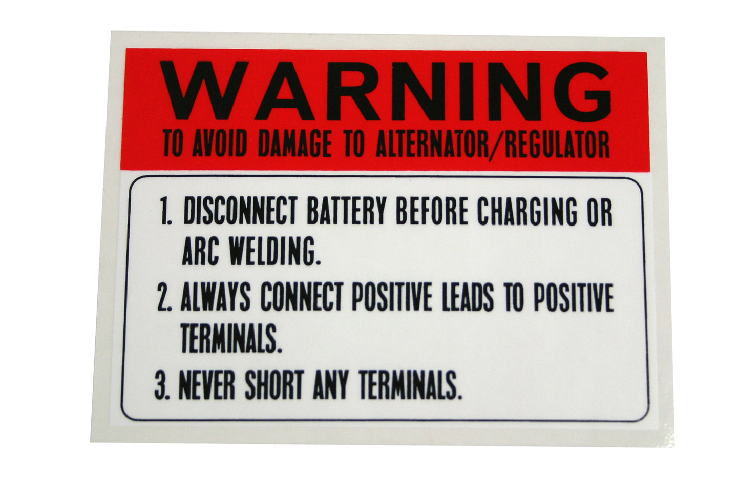 Ford Battery - WARNING - Decal for the Shocker Tower XA XB XC ZF ZG ZH - BD4381