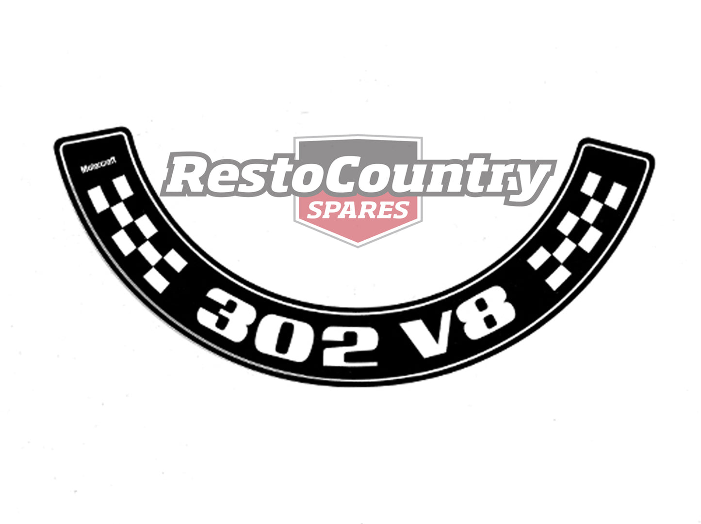 Ford - 302 V8 - Small Engine Air Cleaner Decal Falcon XA XB Fairlane ZF ZG filter - BD4398