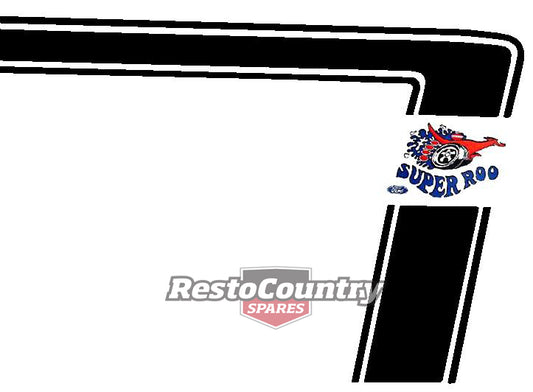 Ford Body Decal Stripe Kit XW Falcon Sedan GT BLACK super roo sticker - BD4414