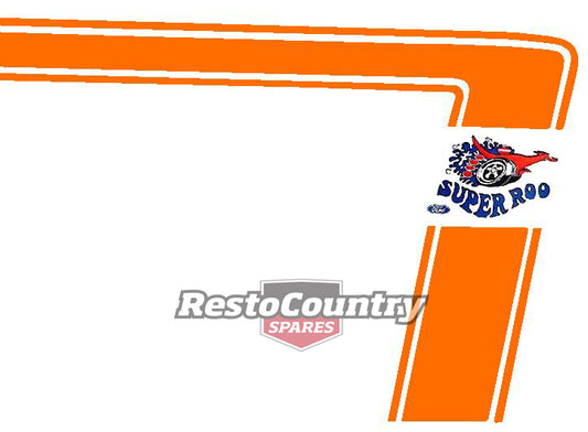 Ford Body Decal Stripe Kit XW Falcon Sedan GT ORANGE Non Reflective super roo - BD4458