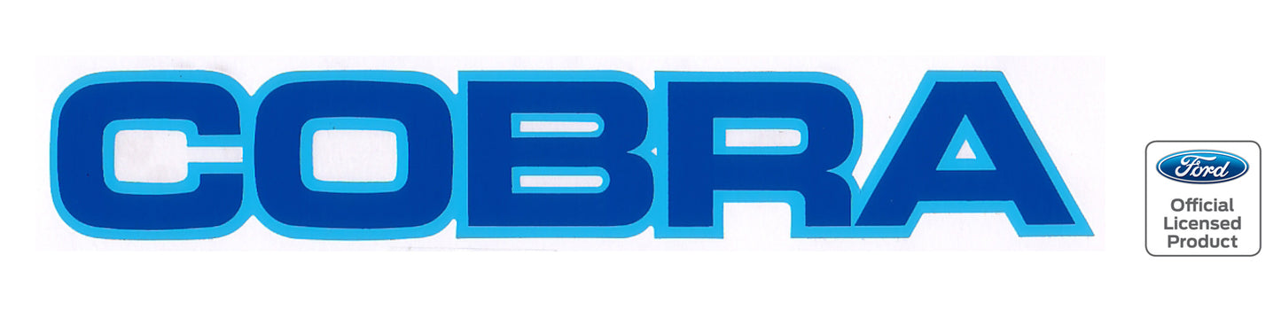 "Ford Blue "Cobra" Boot Decal XC Cobra sticker trunk label - BD4579"