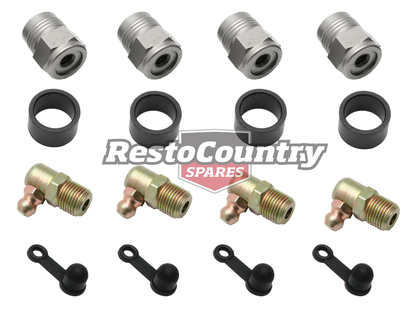 Holden Front Suspension Lower Inner Bush Kit x4 48-215 FX FJ rubber - BKLA4