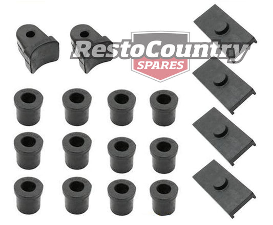 Holden Rear Suspension Rubber Bush Kit Shackle +Pad +Bump FX Sedan NOT Business - BKR1004